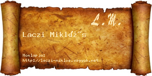 Laczi Miklós névjegykártya