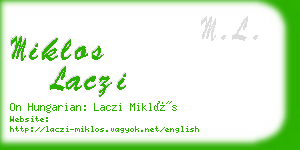 miklos laczi business card